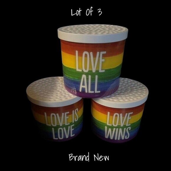 Love Rainbow Scented Candle Sensational 2 Wick Storm 14.5 oz X 3 New - Picture 1 of 5